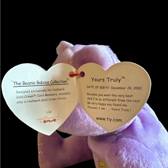 “Yours Truly” Ty Beanie Baby “10 years” Hallmark Gold Crown 2002 Collectible! - Picture 5 of 6